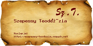 Szepessy Teodózia névjegykártya